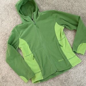 Marmot Women's M Polartec Fleece Hooded Full Zip Jacket Shell Coat Pockets